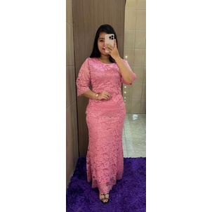 Stelan Rok brokat panjang