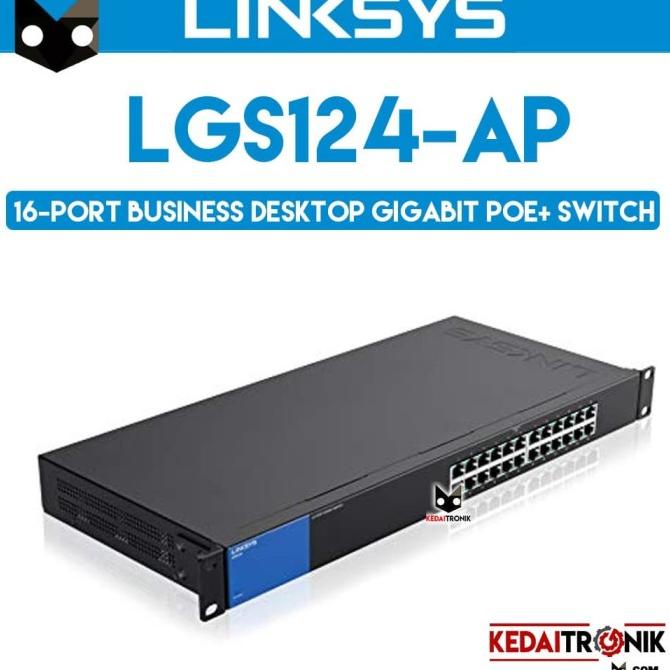 LINKSYS LGS124-AP 24 PORT BUSINES DEKSTOP GIGABIT SWITCH HUB LGS124