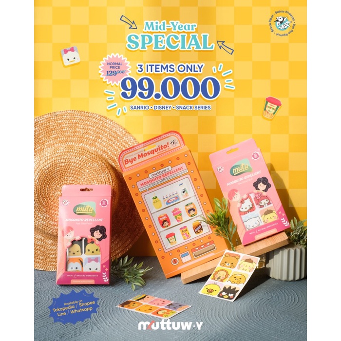 

Stiker Anti Nyamuk Mutu / Muttuway Repellent Patches - HUAT BUNDLE
