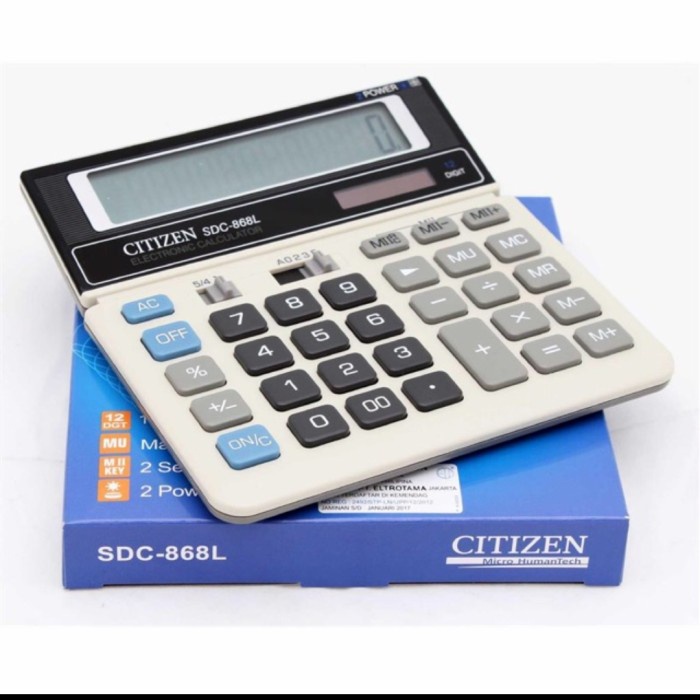 

KOMPLIT Kalkulator Citizen SDC 868 L Kalkulator 12 Digit Original