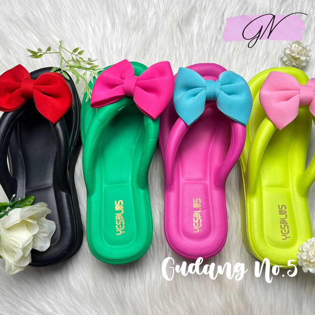 GN-8211-2 Sandal Jepit Jelly Anti Slip Sandal Wanita Korean Style Import Yesplus Rubber