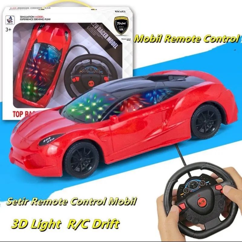 Mainan Mobil Remote Control 3D Light Setir Mobil Remote Control Mobil Racer Mobil Drift