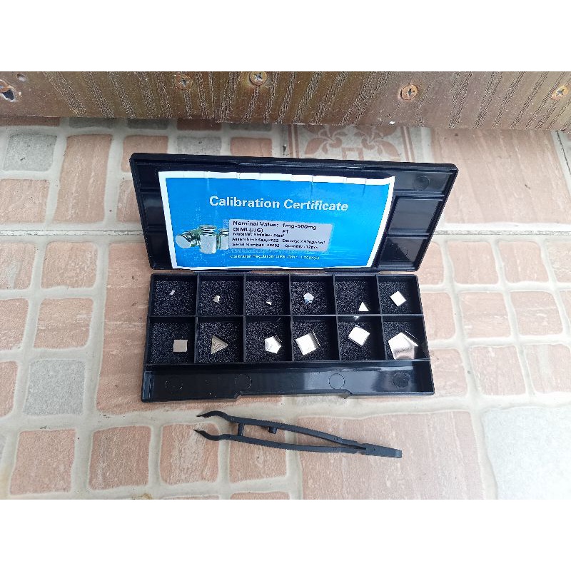 Batu Timbangan Milligram set F1 1mg sampai 500mg stainless