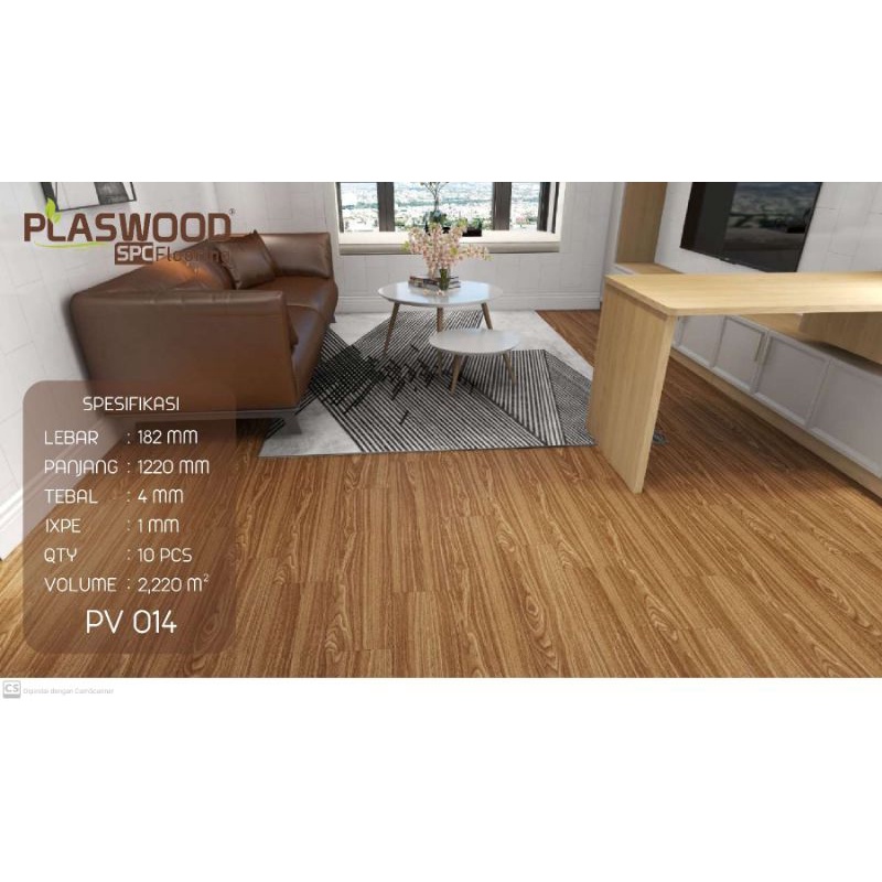 Jual (PAKET TERPASANG) SPC vinyl Flooring tebal 5mm Vinyl Spc Terbaru