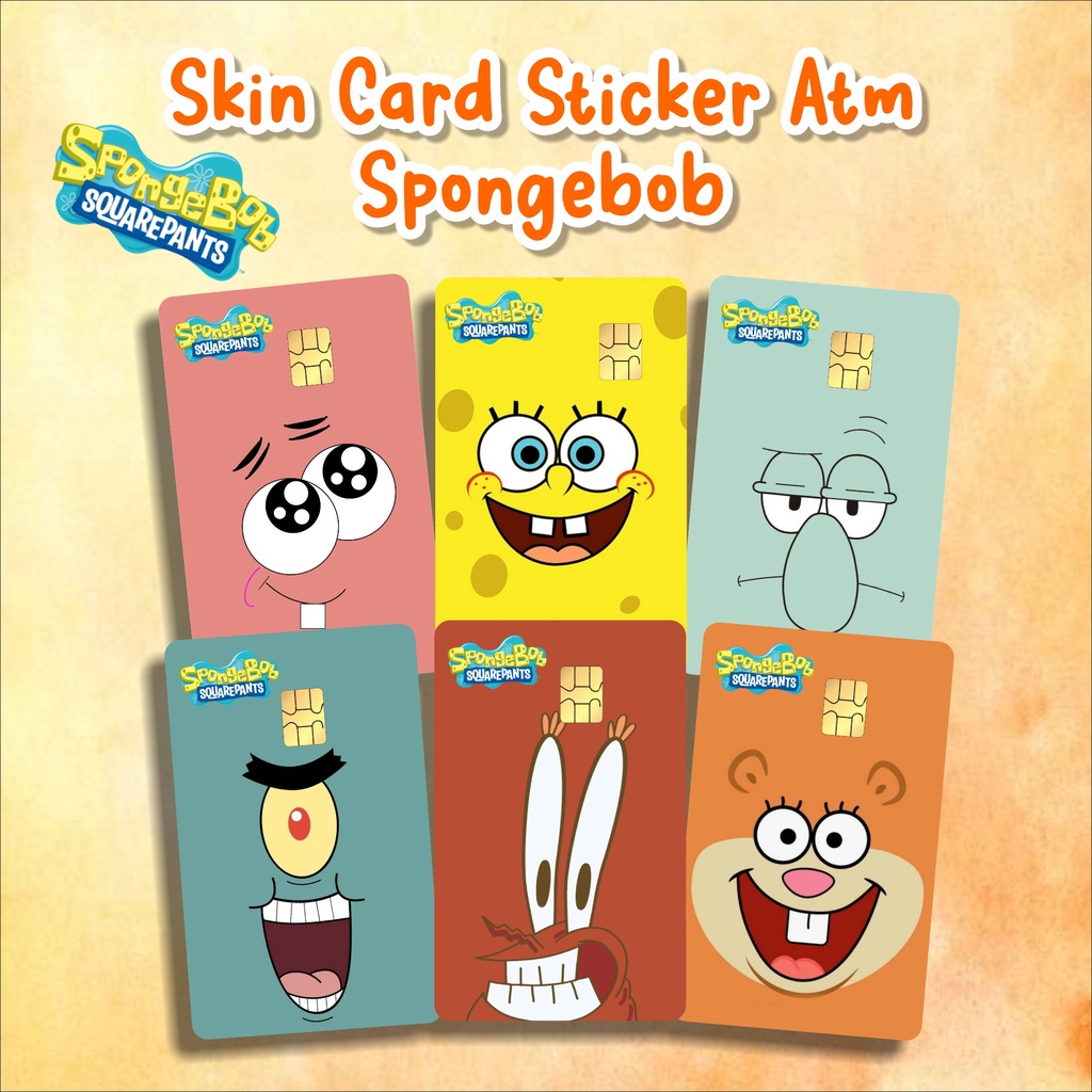 

Stiker Atm Sticker Skin Card lucu Spongebob custom - Vinyl ATM Debit Credit Emoney Flazz Stiker