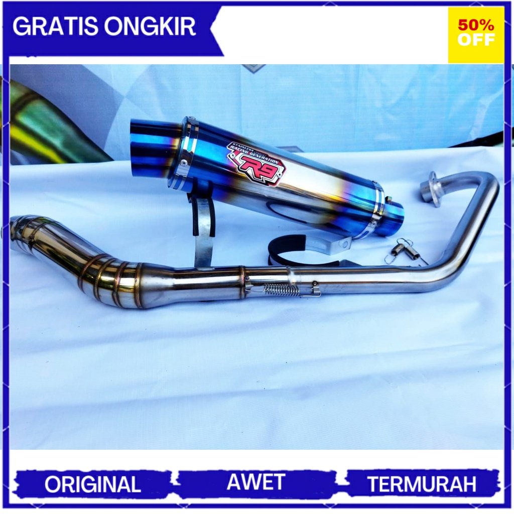 Knalpot racing R9 Mugello Megapro Scorpio z Verza Tiger gl pro dll