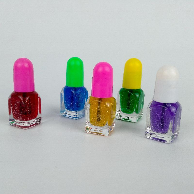 (1 Papan 20 Pcs) KUTEK ANAK / CAT KUKU MAINAN ANAK / KUTEX GLITER KIDS