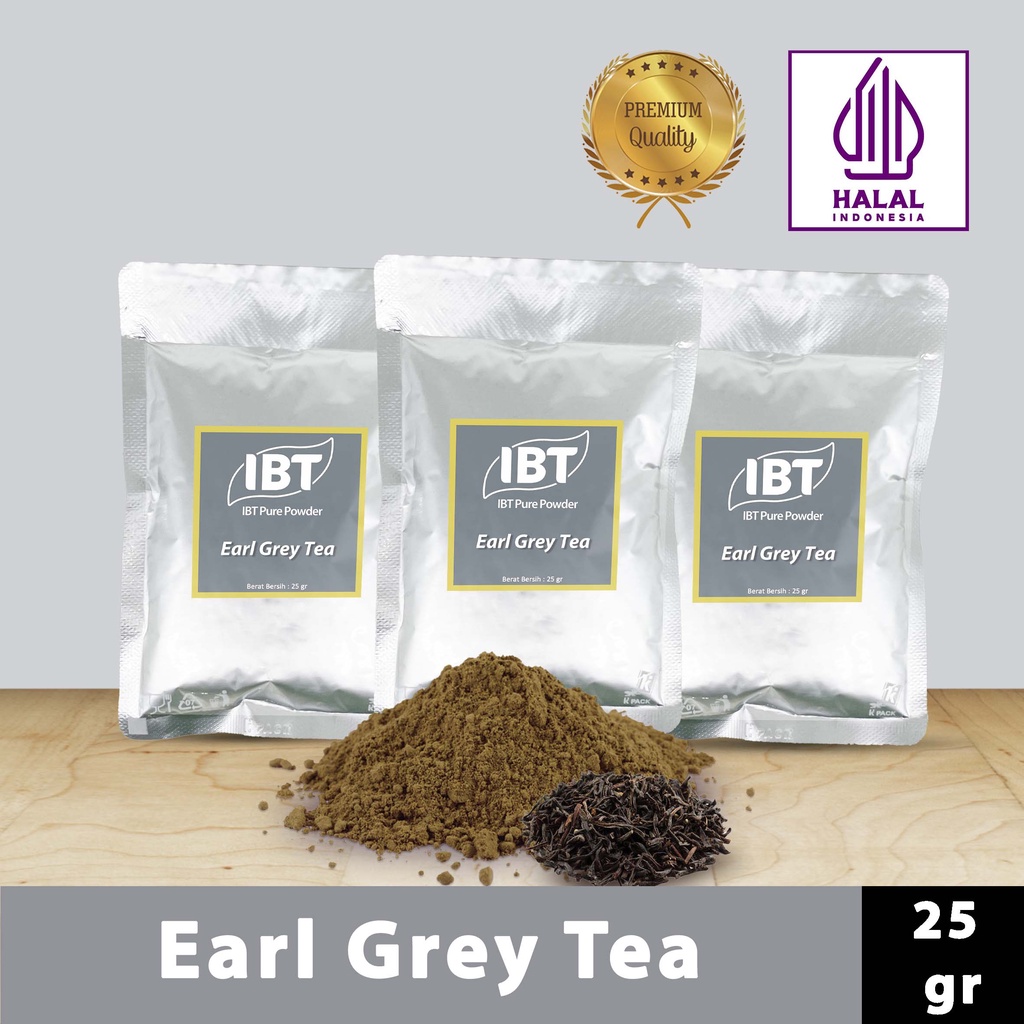 

Bahan Makanan Serbuk Bubuk Kue Earl Grey Tea IBT Pure Powder Murni 25gr