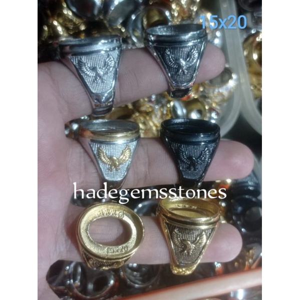 ring emban titanium super kualitas dim 15x20