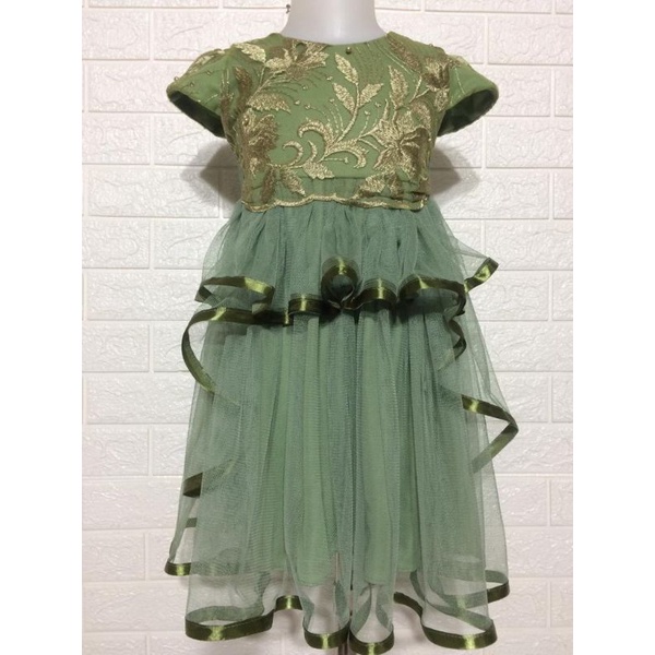 Baju Pesta Anak Perempuan pita simetris | Gaun Pesta Anak | Baju Ulang Tahun