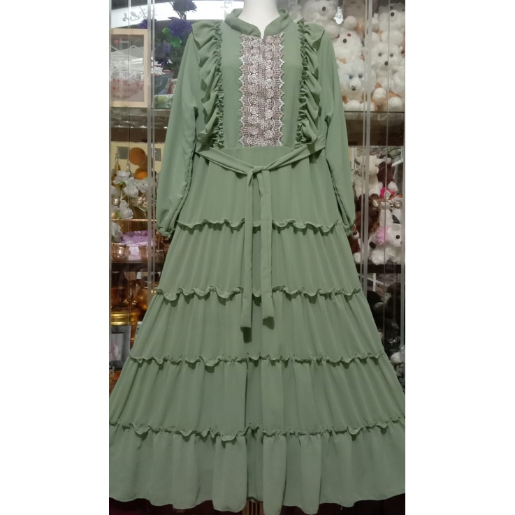 Dress Serutti babydoll SR [SERUT RENDA ] Dewasa  DAN ANAK 5 sampai 12 TAHUN Serut umpak pariasi Rempel Renda Dada