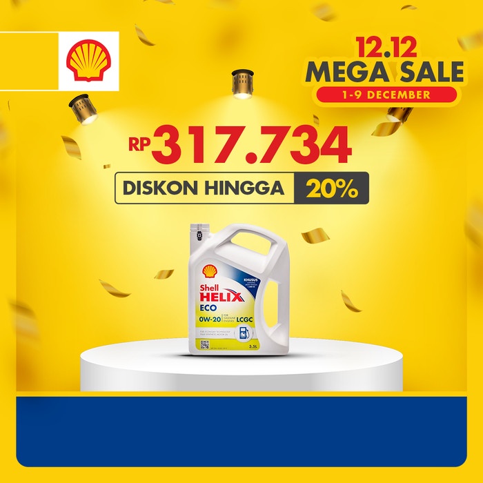 OLI MESIN MOBIL LCGC SHELL HELIX ECO 0W-20 (3.5L)