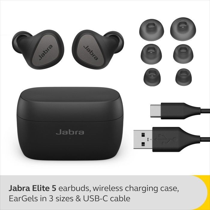 Jabra Elite 5 True Wireless Earbuds with Hybrid ANC - Garansi Resmi 2 Tahun Axindo