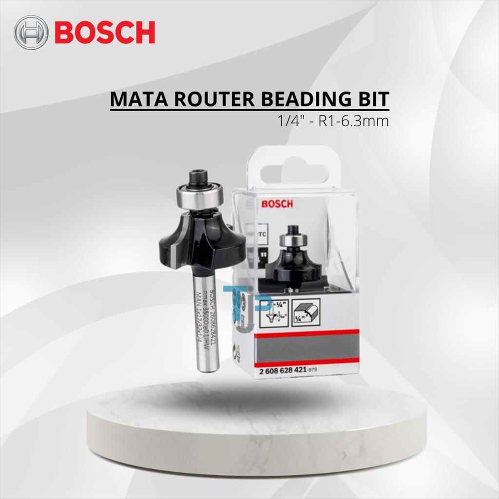 Mata Router Beading bit BOSCH 1/4&quot; - R1-6.3mm PN.2608628421