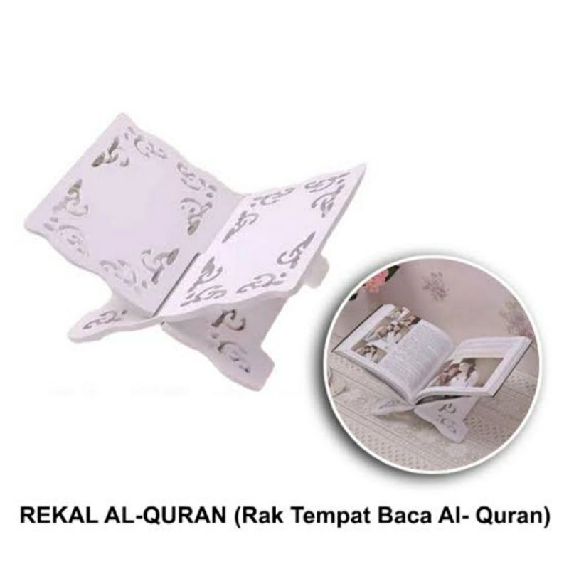 Rak Tempat Baca Alquran Motif Batik Vintage Rekal