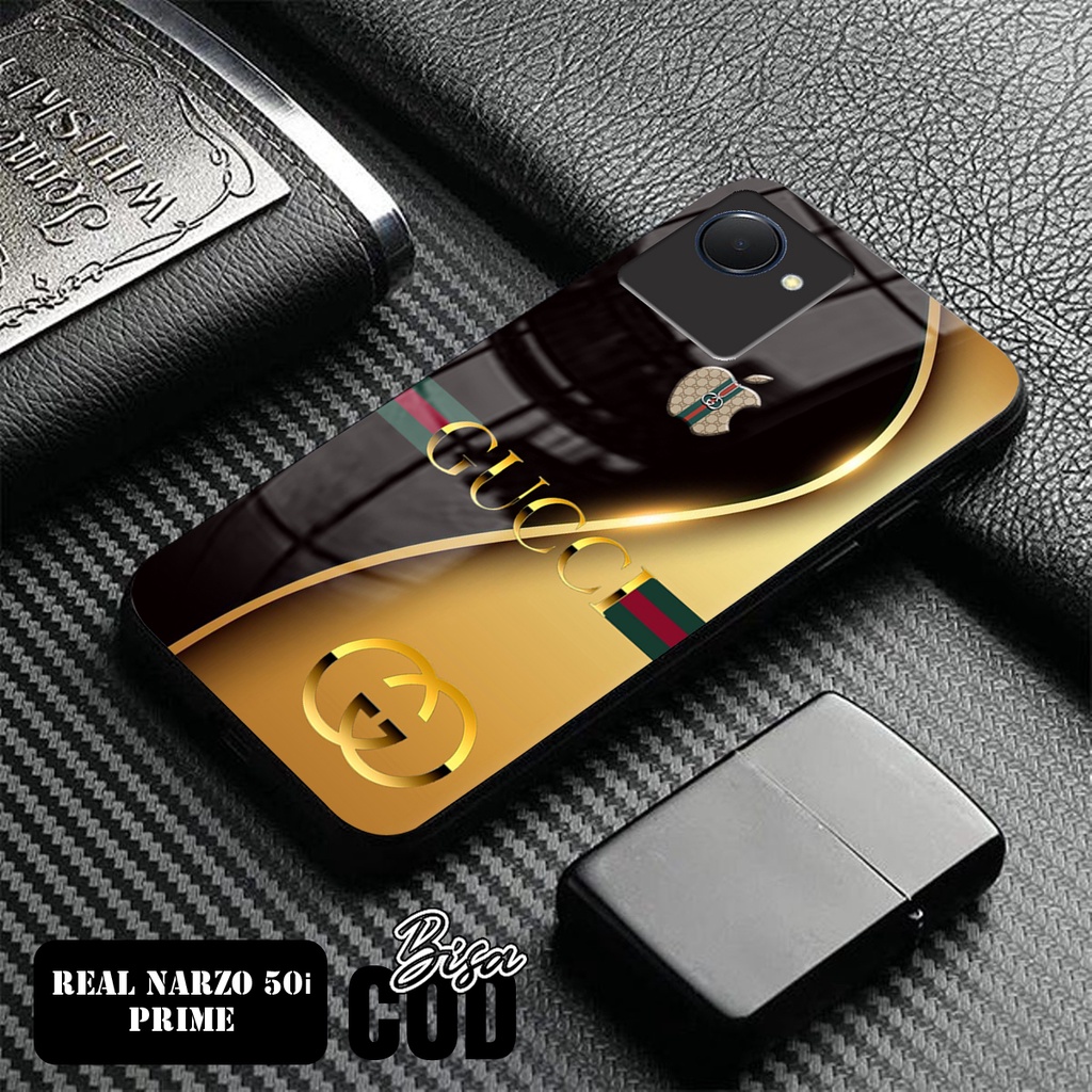 Softcase Glass Kaca Realme Narzo 50i Prime - LS01- Softcase Kaca Mewah - Realme Narzo 50i Prime - So