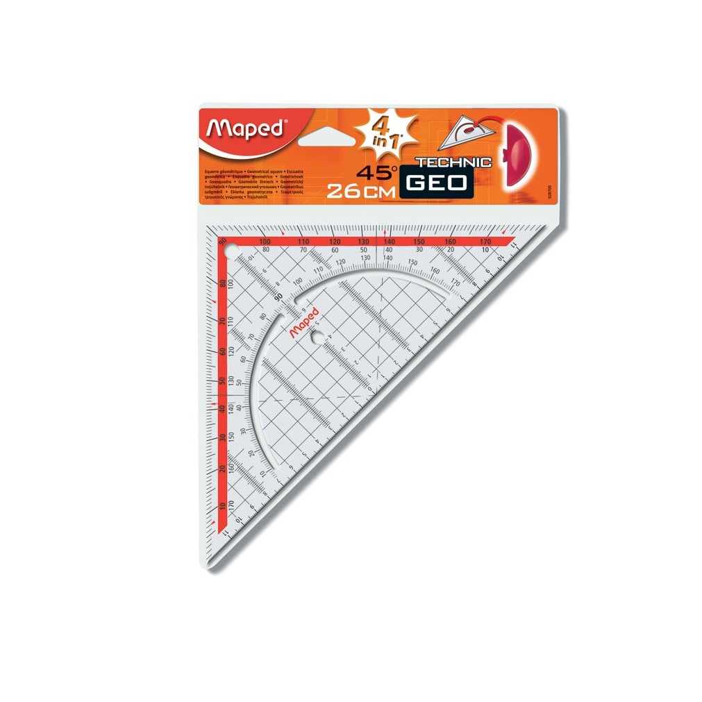 

Maped Penggaris Geometric Set Square - 26 cm / penggaris maped technic 45