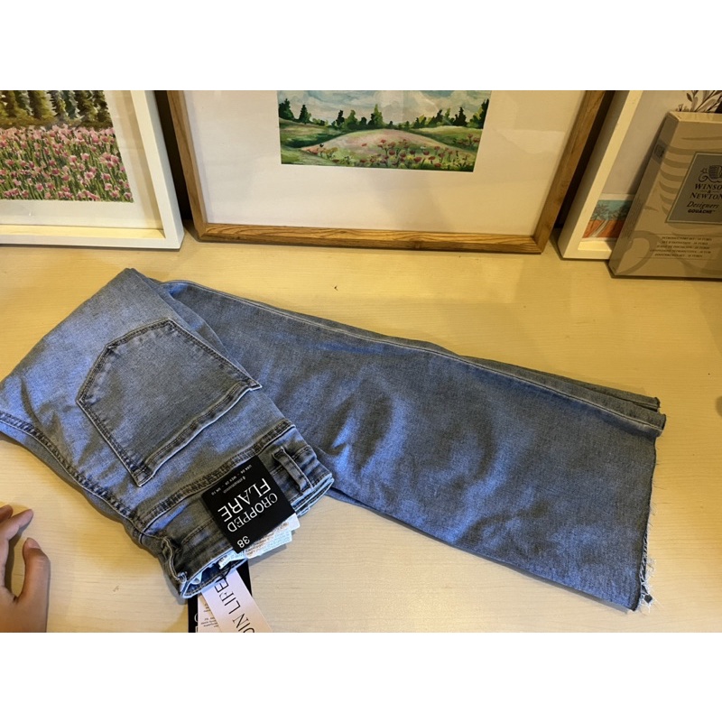 Jeans Cropped Flare Stradivarius Size 38