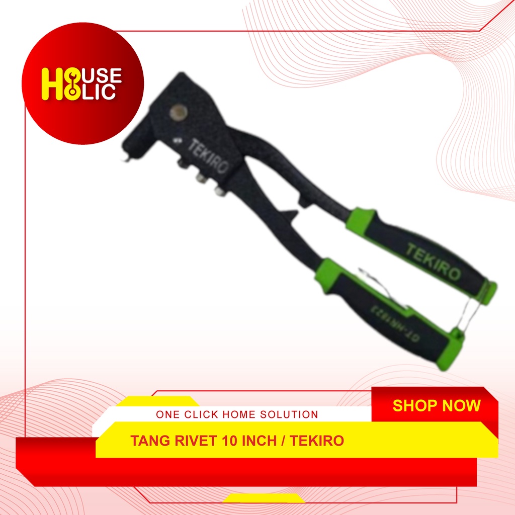 TEKIRO Tang Rivet 10&quot; Inch Hand Riverter Riveter Rifer 2.4 - 4.8 MM