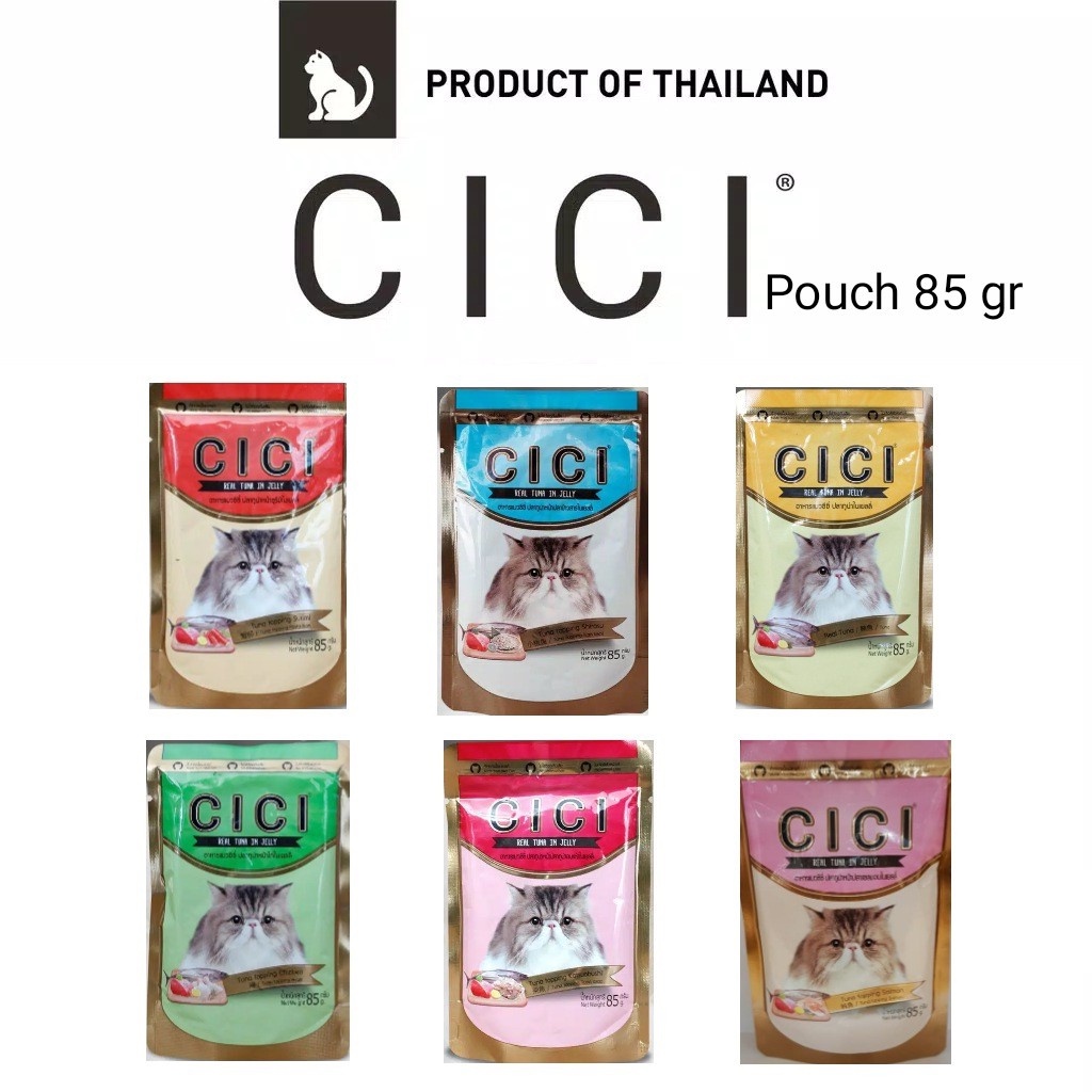 CICI POUCH SACHET / Makanan Kucing Basah Cat Wet Food Adult Kitten 85gr