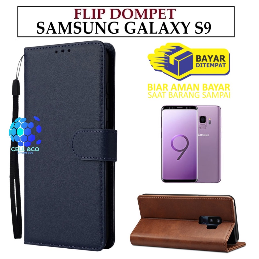 SAMSUNG GALAXY S9 CASE FLIP LEATHER WALLET PREMIUM FLIP CASE BUKA TUTUP KESING HP CASING FLIP CASE WALLET SAMSUNG GALAXY S9