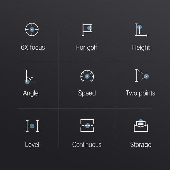 Teropong Golf Jarak Rangefinder Rechargeable Laser Distance 1500M -