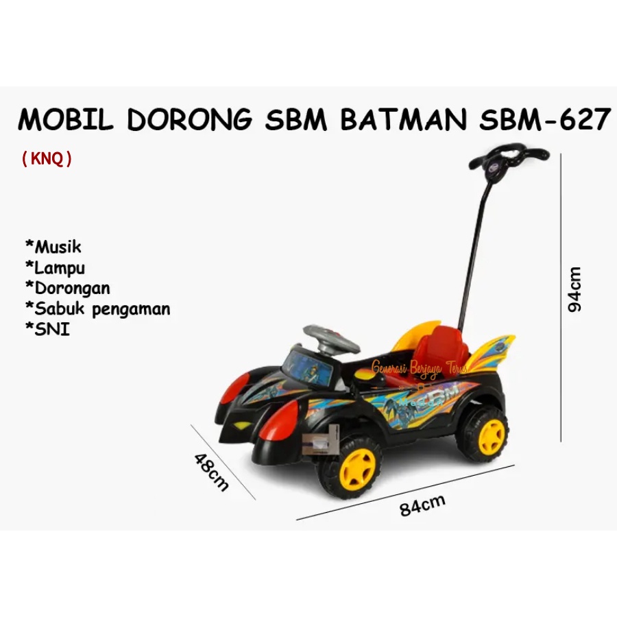 Generasi Berjaya Terus - Mainan Mobil Dorong Batman SBM 627 Mobilan Dorong Anak Mainan Mobil Duduk A