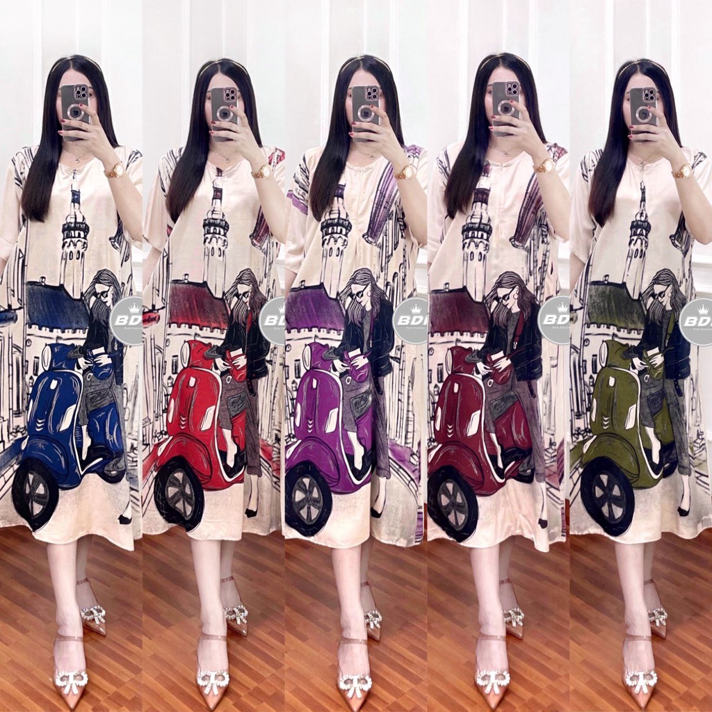 Dianputri - Daster Wanita Rayon Grade A Busui Resleting Depan Baju Tidur Daster Kekinian