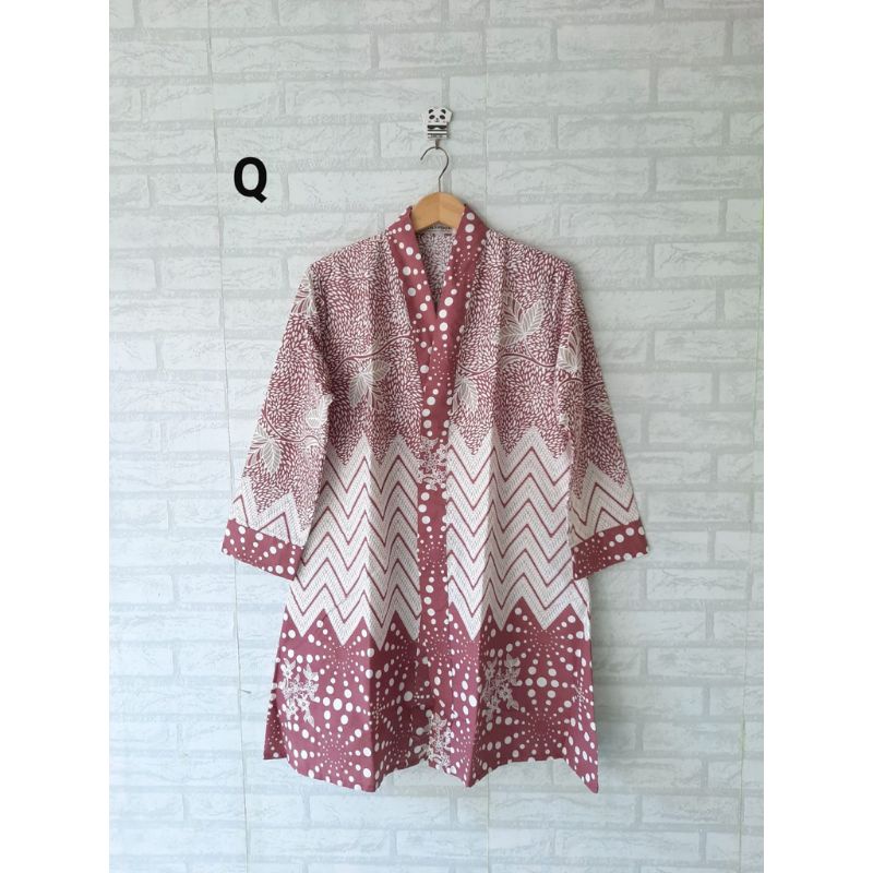 Outer batik wanita model lengan panjang jumbo
