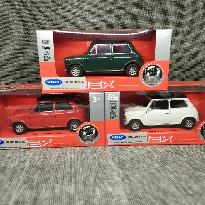 Miniatur Mobil Klasik Mini Cooper Diecast