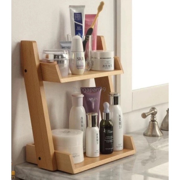 Tempat Make Up Rak Make Up Rak Kayu Wadah Make up rak make up kayu minimalis