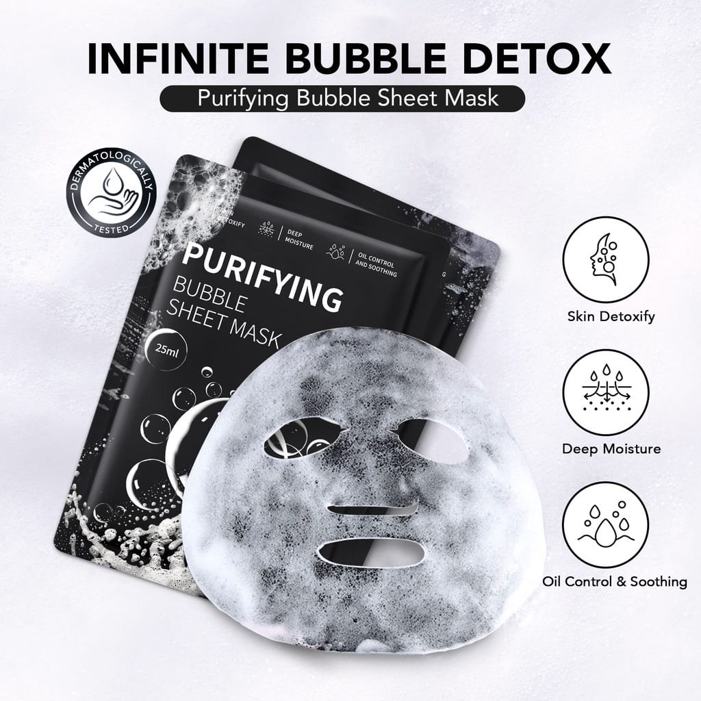 You Purifying Bubble Sheet Mask Bubble Detox | Masker Wajah | Moisturizer &amp; Oil Control