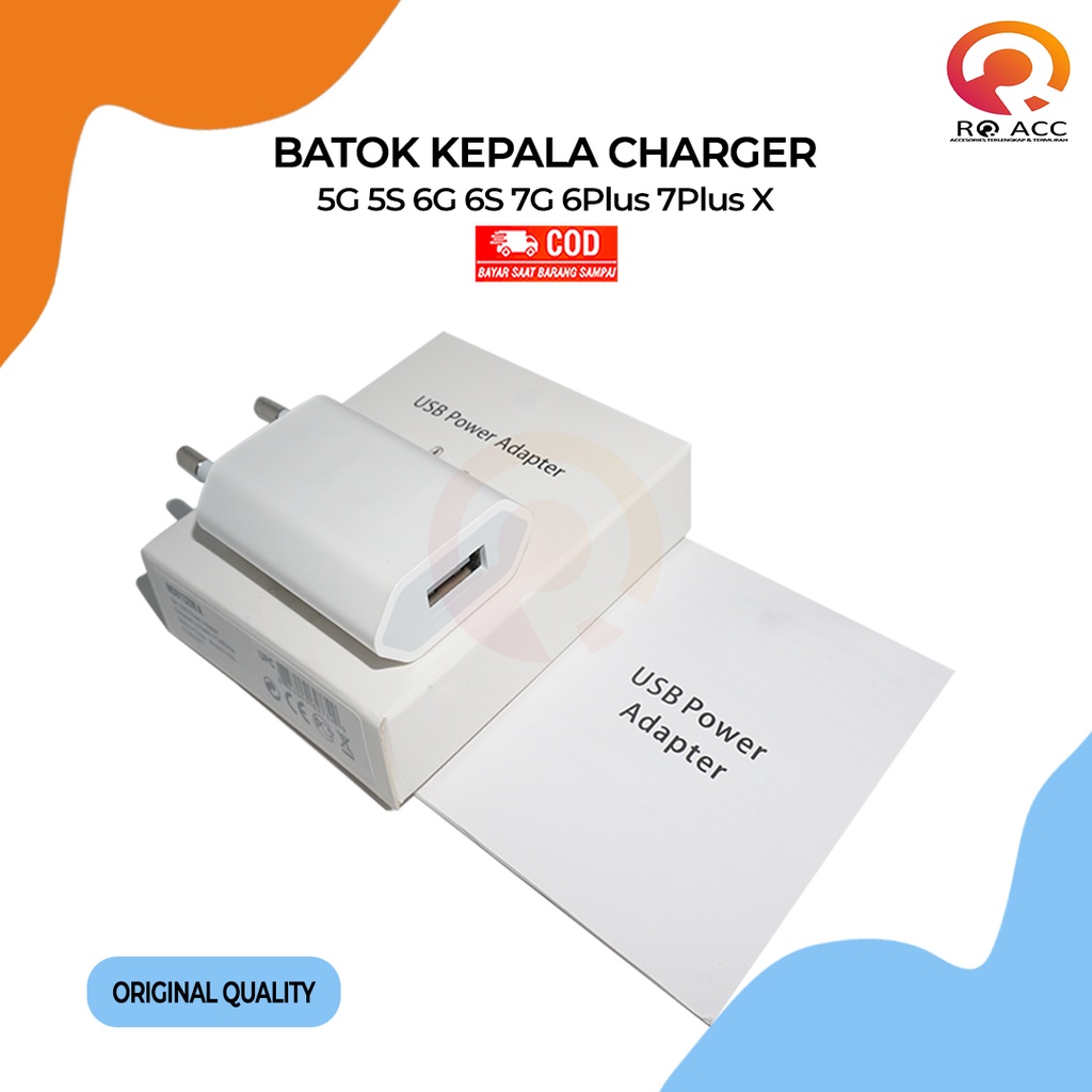 [RO ACC] BATOK / KEPALA CHARGER 5 6 7 8 PLUS  X XR XS MAX GRADE A