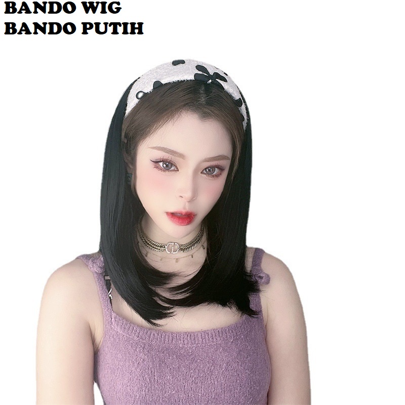 Wig Bando Cantik Simple Wanita Korean Version Model Panjang dan Sebahu (VC)