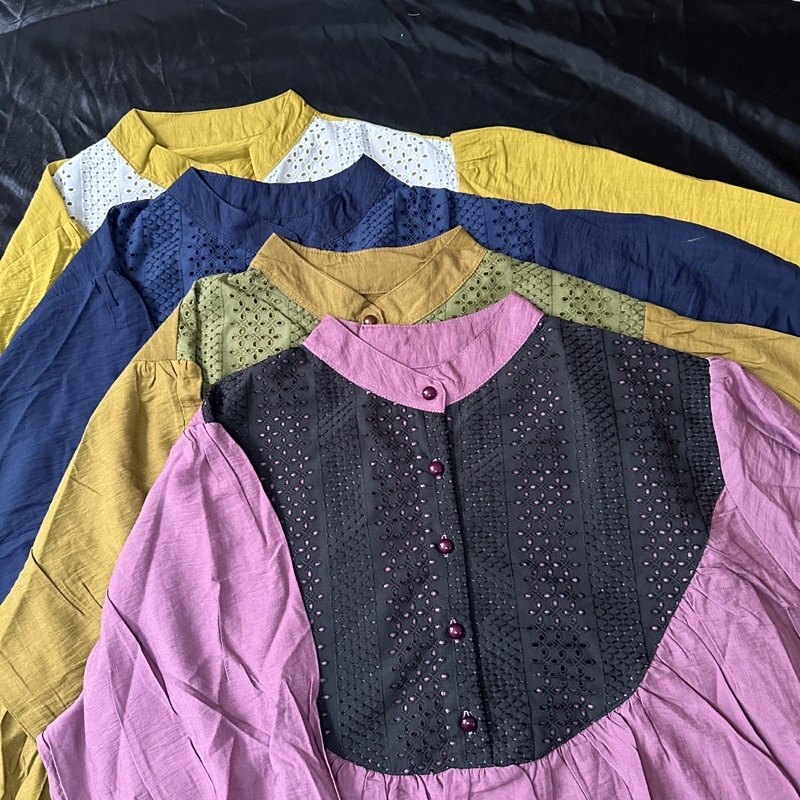 Blouse Jumbo LD 140 - Atasan Wanita Polo Linen Jumbo Size