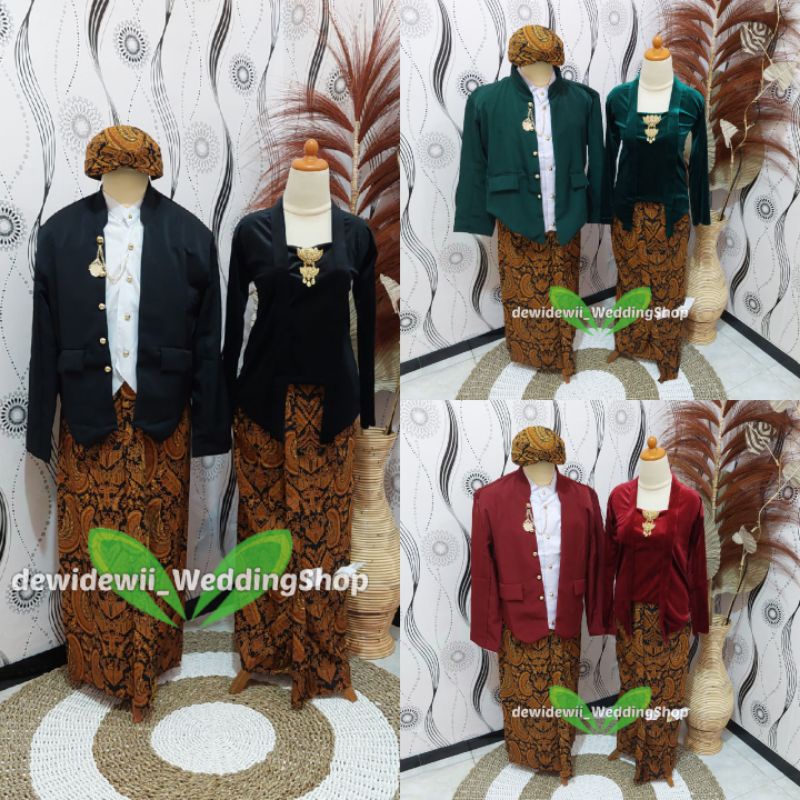 [Couple] Baju Prewedding / Baju Adat Jawa | Gambar Patung - Nuansa Hewes Warna Lengkap