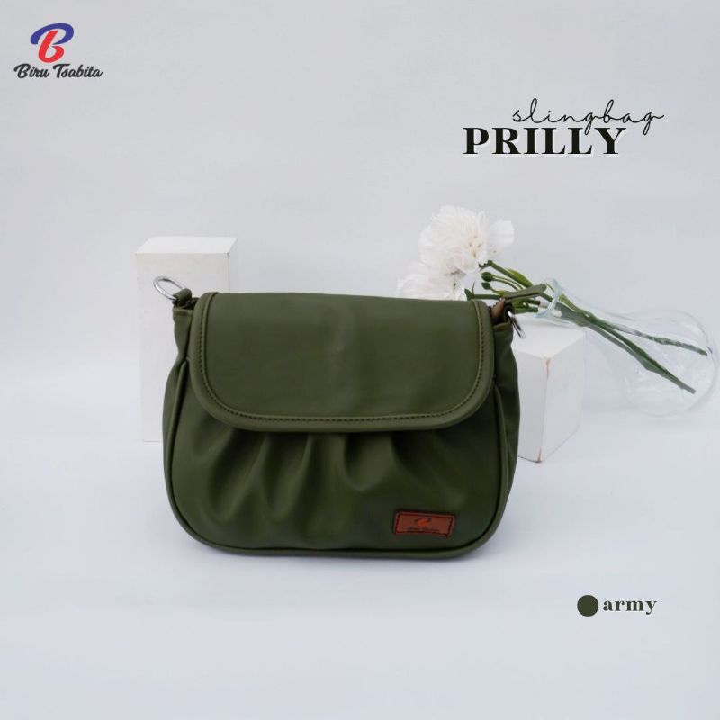 PRILLY SLING BAG BY BIRU TSABITA BAHAN CHOCOLT ANTI AIR WATERPROOF PREMIUM TAS SELEMPANG PREMIUM