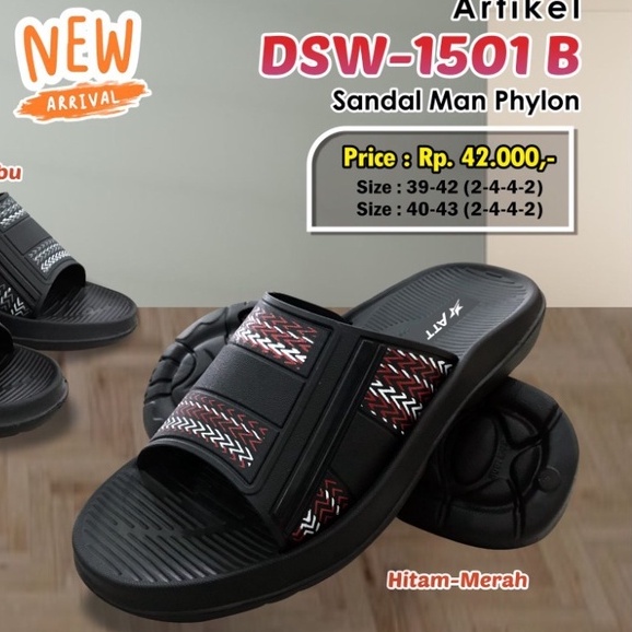 Sandal Selop Pria ATT DSW 1501 Phylon EVA Ringan Trendy 39-43