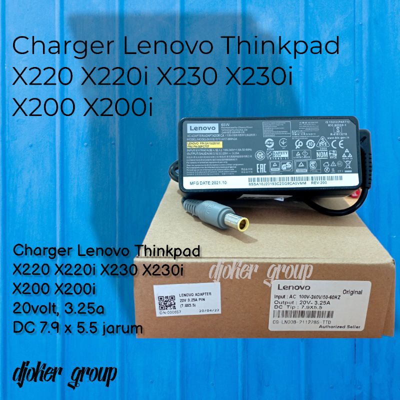 Charger Lenovo Thinkpad X220 X220i X230 X230i X200 X20l