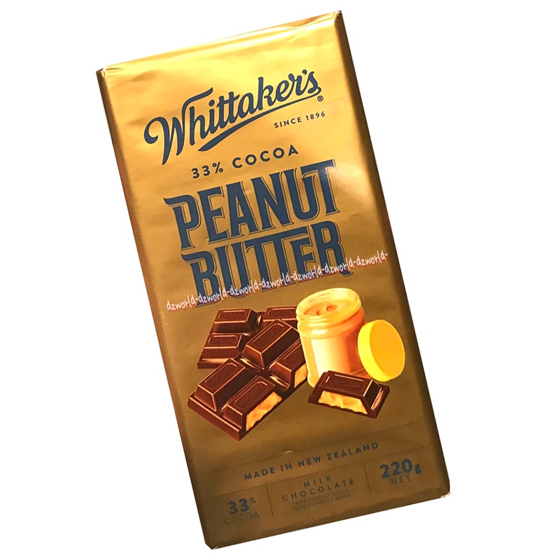 Whittaker's Peanut Butter 220gr Sensasi Coklat Terbaik Whittakers Cokelat Kacang Mentega Whitaker Wittakers 33 Cocoa Kokoa