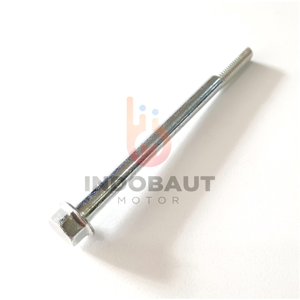 Baut Blok Mesin Flange Bolt 6x80 Kunci 8 Putih