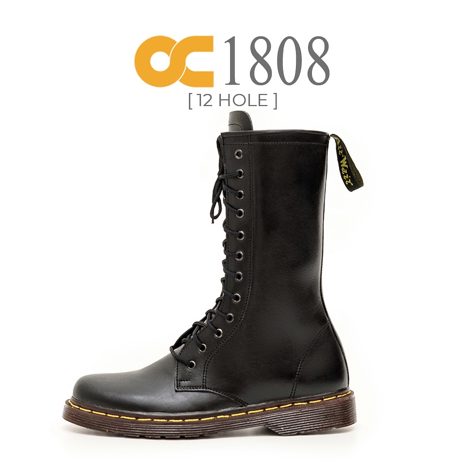 SEPATU BOOT 12 HOLE KULIT ORIGINAL / ODON CIBADUYUT OC 1808