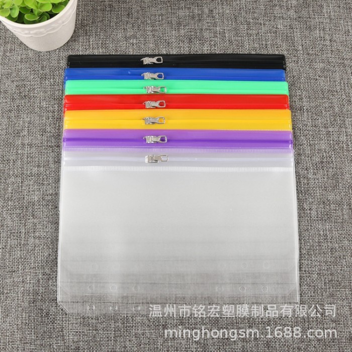 

ZIPLOCK ZIPPER BAG BINDER 6 RING RESLETING WARNA WARNI A5