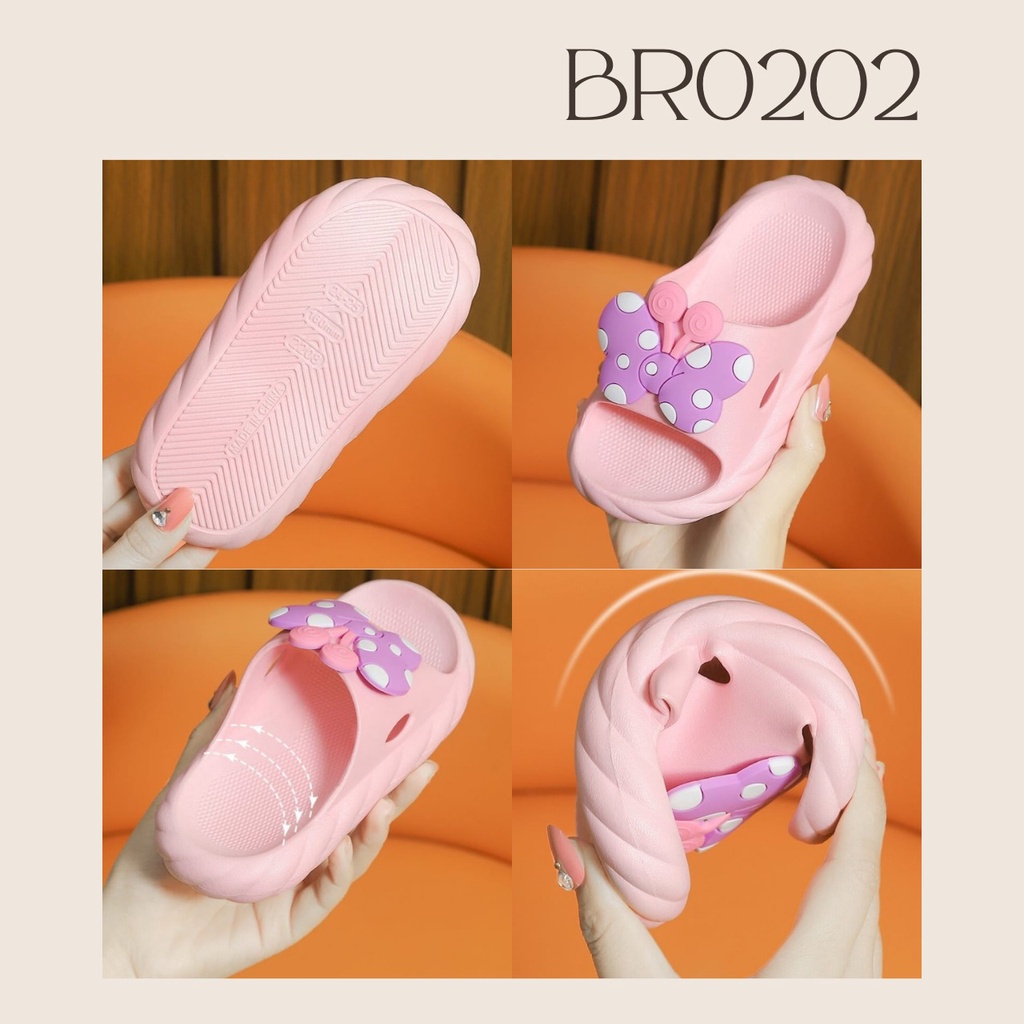 CUCI GUDANG GROSIRTAS LV0202 Sandal Anak Perempuan Butterfly / Sandal Slop Fashion Anak