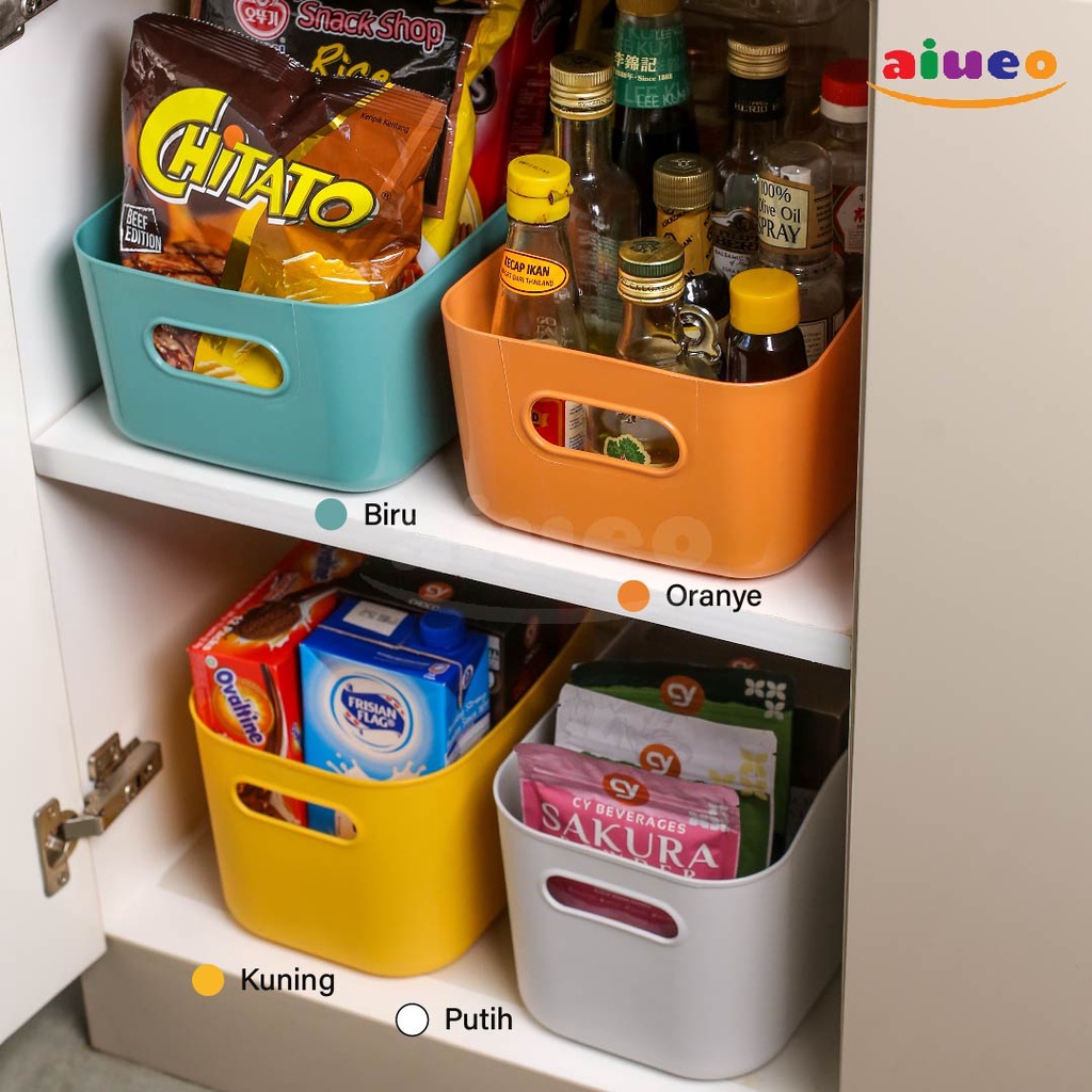 AIUEO | Storage Organizer Box Serbaguna Basket / Container Keranjang Penyimpanan | Tempat bumbu serbaguna
