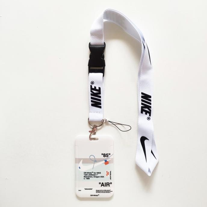 

ID Card Holder Name Tag Lanyard / Kalung Kartu Black White Nike AJ