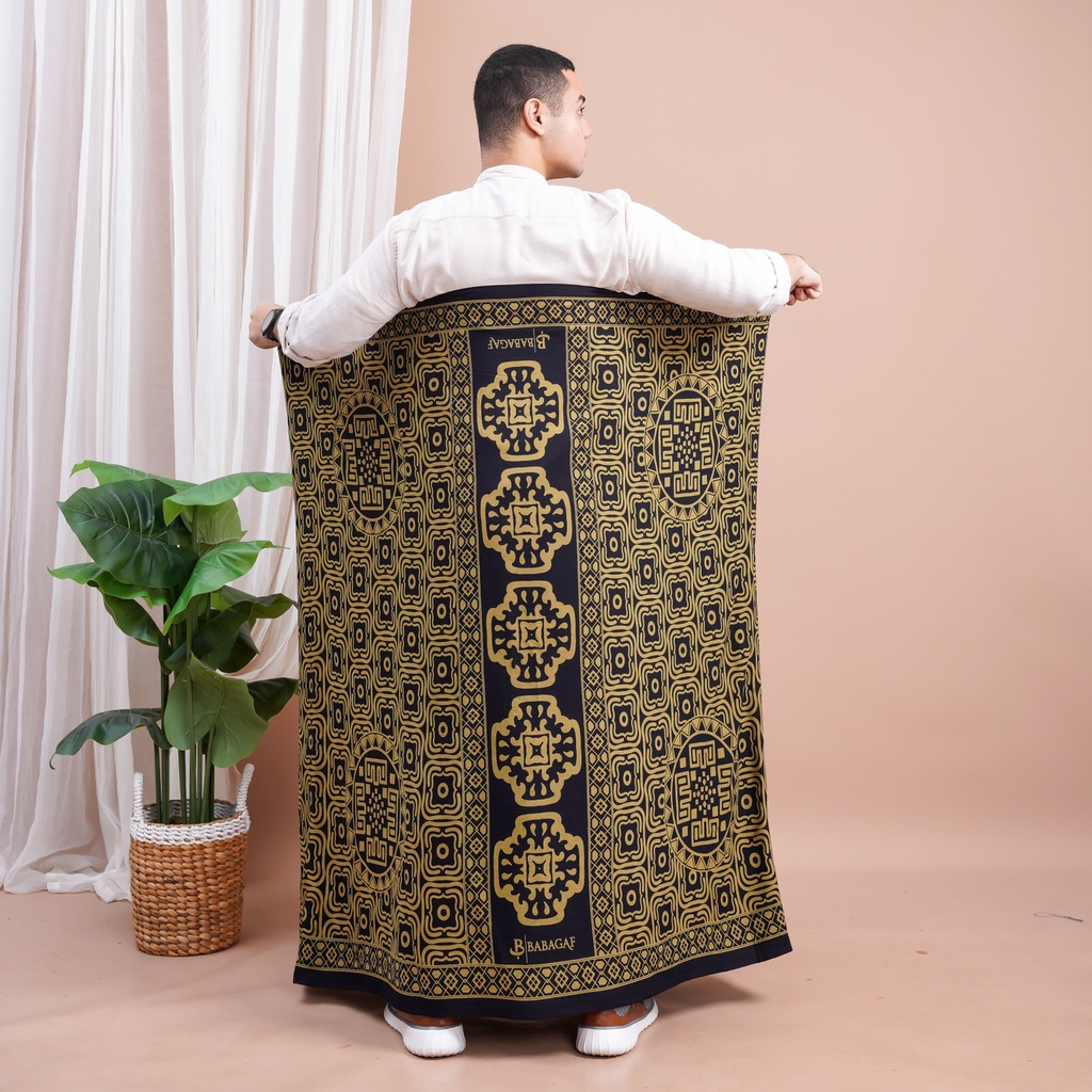 Sarung Goyor Batik Babagaf Motif BT Rayon Premium Bawahan Muslim Santri Pria Dewasa