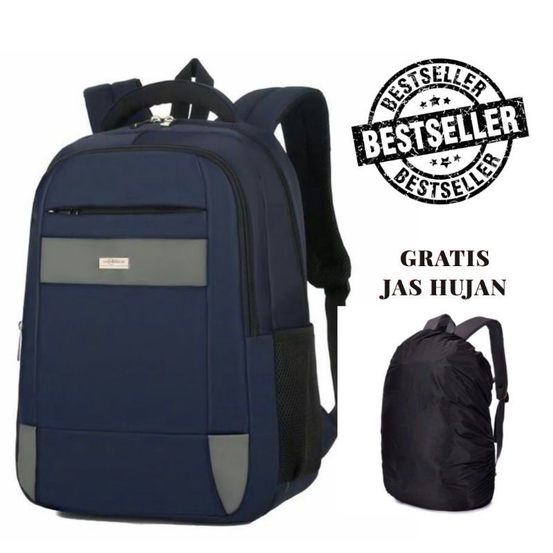 Tas Ransel Kombi backpack Up Laptop gratis cover hujan