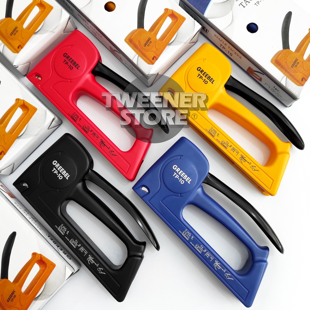 

GREEBEL STAPLE GUN TACKER TP-10 | Alat Staples Tembak | WARNA RANDOM