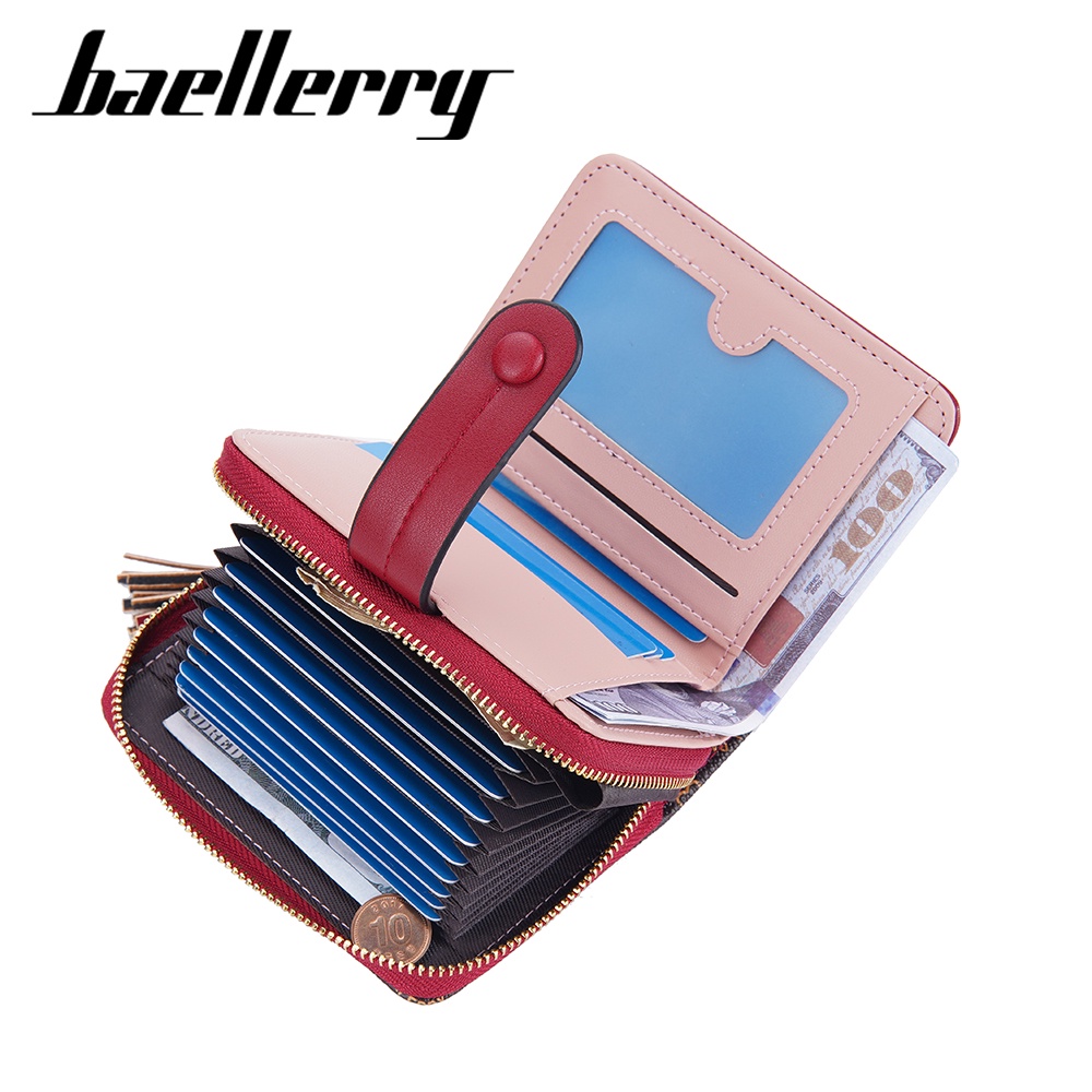 BAELLERRY N1860 Dompet Wanita Kecil Dompet Lipat Bahan Kulit PU Leather Premium WATCHKITE WKOS